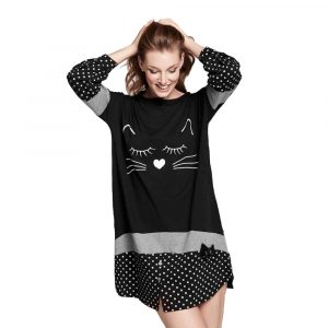 le camicie da notte in jersey di cotone sono bellissime stampate