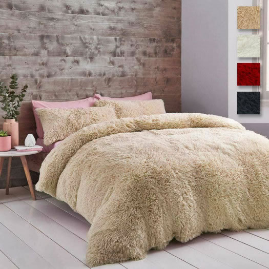 Trapunta Biancaluna invernale Fluffy in eco-pelliccia