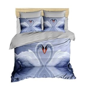 Parure copripiumino Morbidissimi matrimoniale Cigni