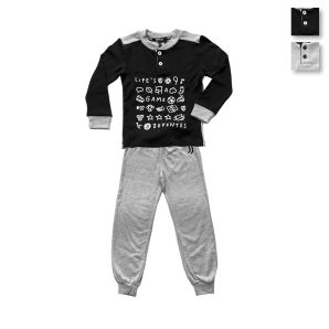 pigiama-bambino-juventus-interlock-particolare