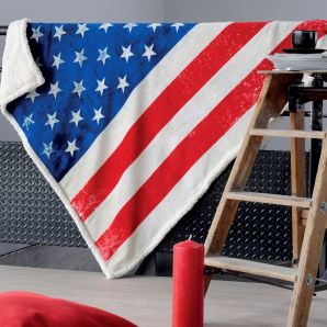 Plaid coperta in pile American Flag retro agnellato singolo art. Basket 130x160 cm P999 bandiera americana stati uniti (2).jpg